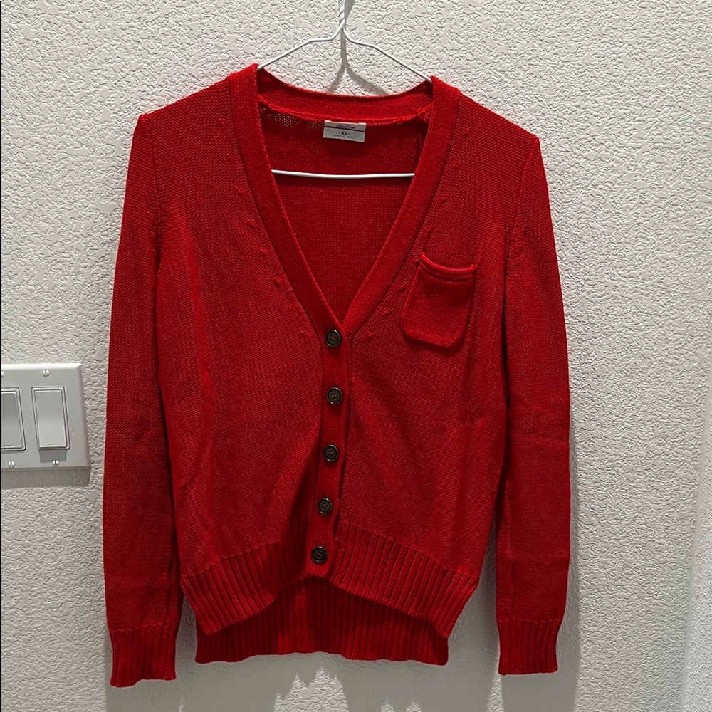 Madewell Red Cardigan by Wallace